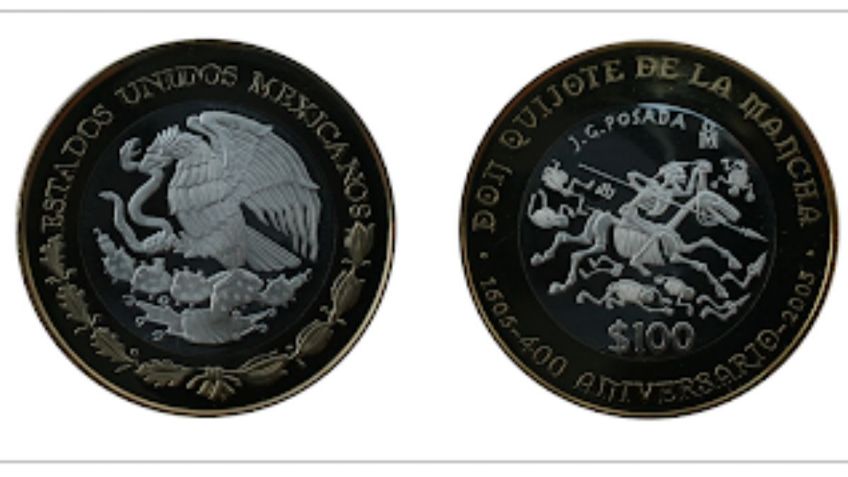 Calavera del Quijote, la MONEDA que vale hasta 40 mil pesos; ¿Cómo reconocerla?