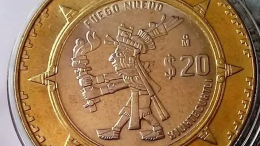 ¿Cuánto ofrecen por la rara moneda de 20 pesos del "Fuego Nuevo"?