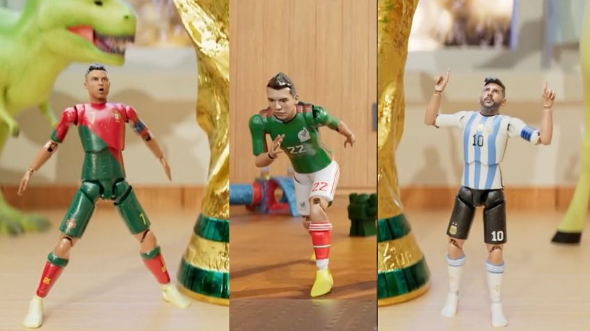 Chucky Lozano, Messi y Cristiano se convierten en muñecos en Qatar 2022 (VIDEO)