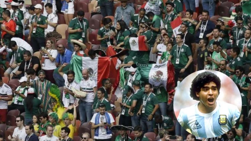 Afición de México se burla de Argentina con grosero cántico hacia Maradona (VIDEO)