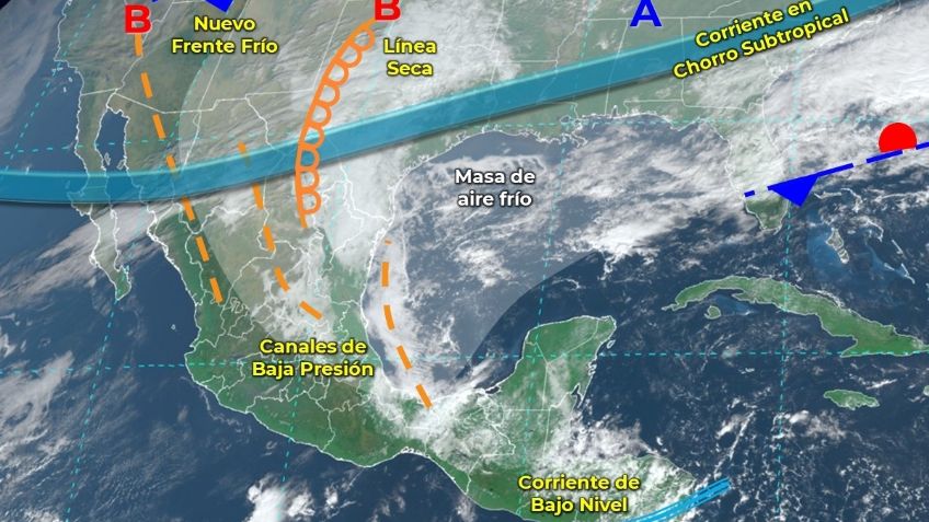 Frente frío 10: Dónde habrá más frío y lluvias HOY 24 de noviembre