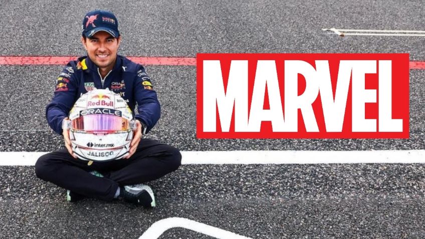 Checo Pérez usará casco especial en el GP de Brasil para promocionar película de MARVEL