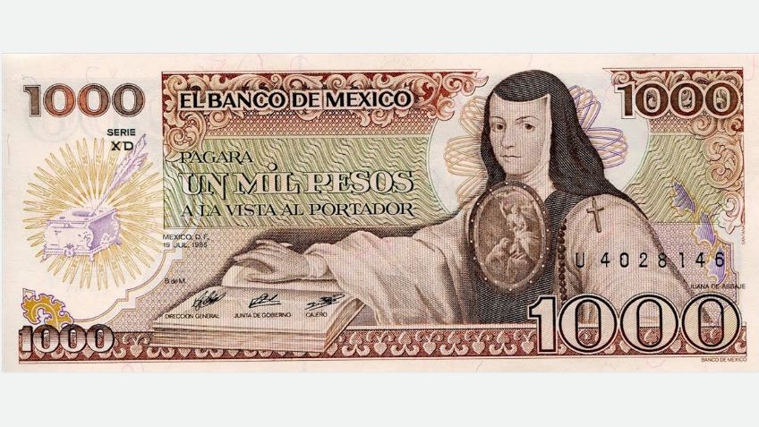 El billete de Sor Juana de 1 mil pesos y su ridículo valor actual