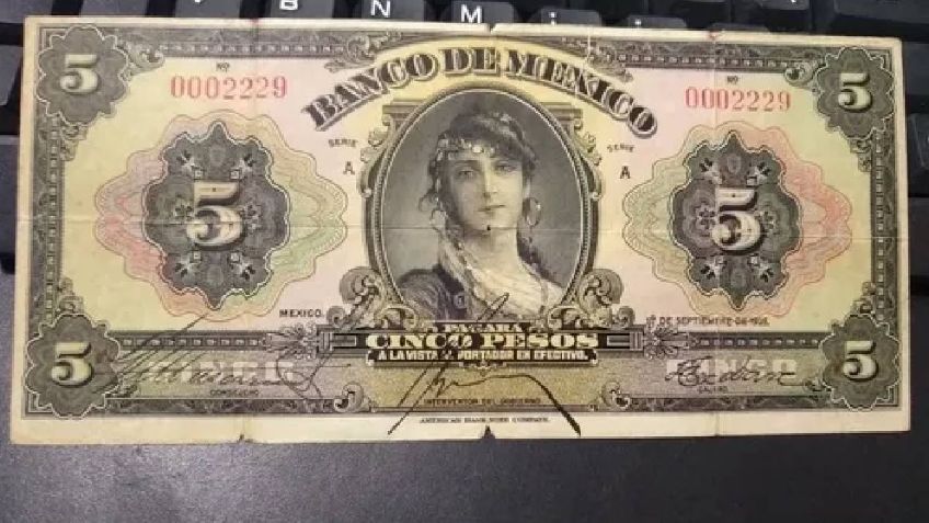 Éste es el primer billete del Banxico con una mujer que vale casi 40 mil pesos