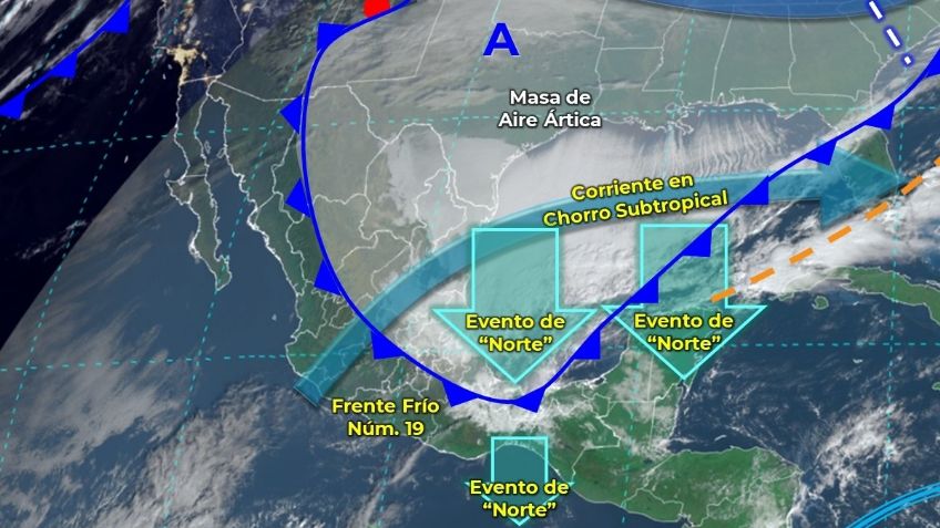 Clima México: ¿Qué estados tendrán lluvia en NAVIDAD por el Frente Frío 19?