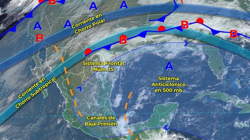 Frente frío 15: Dónde habrá lluvias este 10 y 11 de diciembre