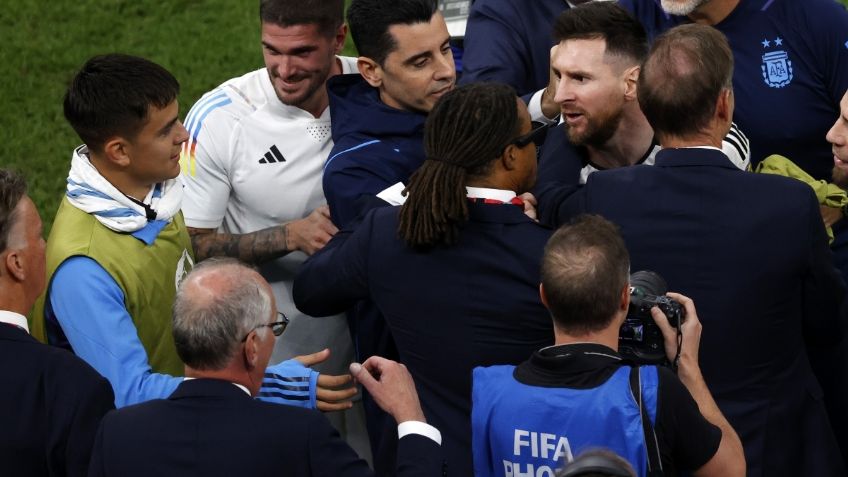 Messi caliente como nunca; así se ENCARÓ con Van Gaal (VIDEO)