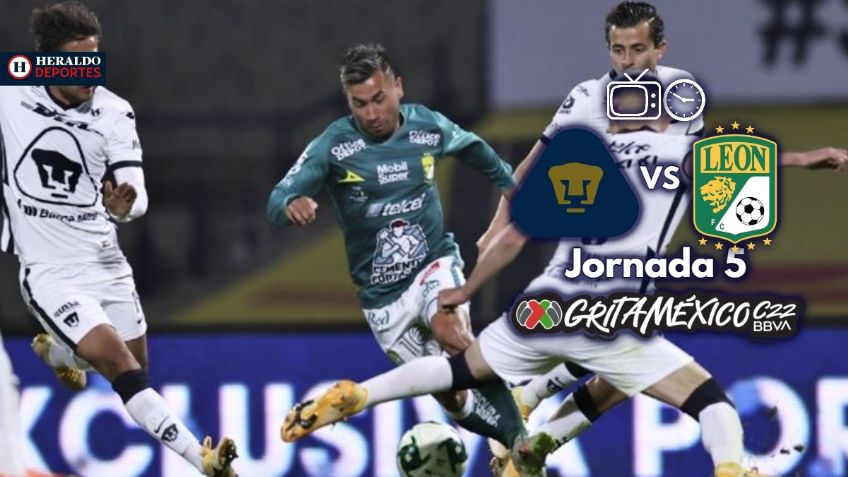 Qué canal transmite Pumas vs León EN VIVO por TV: Jornada 5 Liga MX