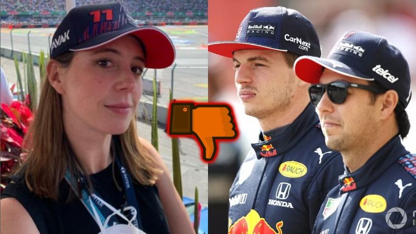 Así fue el ridículo de Sofía Niño de Rivera ante Checo Pérez y Verstappen