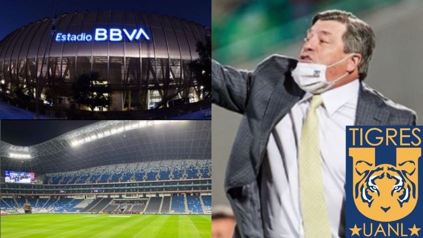 ¿Cuál es la relación entre MIGUEL HERRERA, técnico de Tigres, y el estadio de Monterrey?