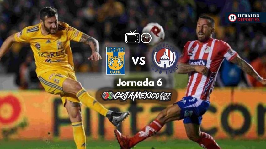 Qué canal transmite Tigres vs San Luis EN VIVO por TV: Jornada 6 Liga MX