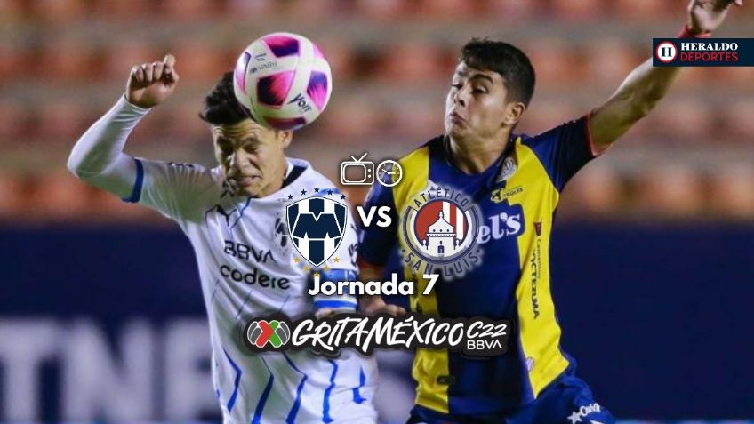 Qué canal transmite Monterrey vs San Luis EN VIVO por TV: Jornada 7 Liga MX