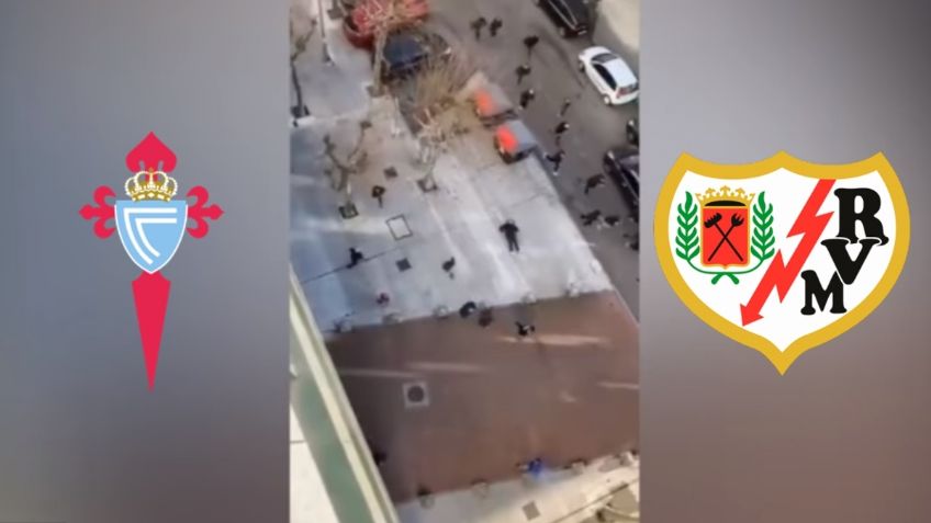 Violencia en La Liga: Así fue la batalla campal entre ultras del Celta y Rayo Vallecano (VIDEO)