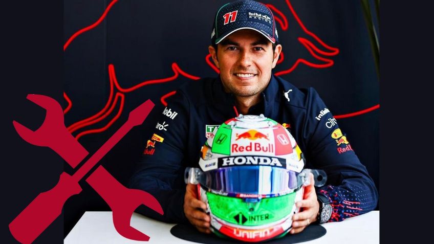 Así se restaura un casco de Checo Pérez después de una carrera en la F1