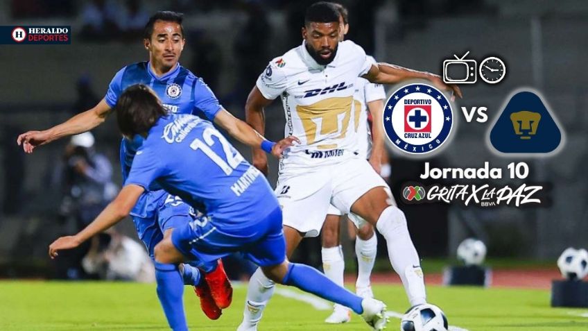 Qué canal transmite Cruz Azul vs Pumas EN VIVO por TV: Jornada 10 Liga MX