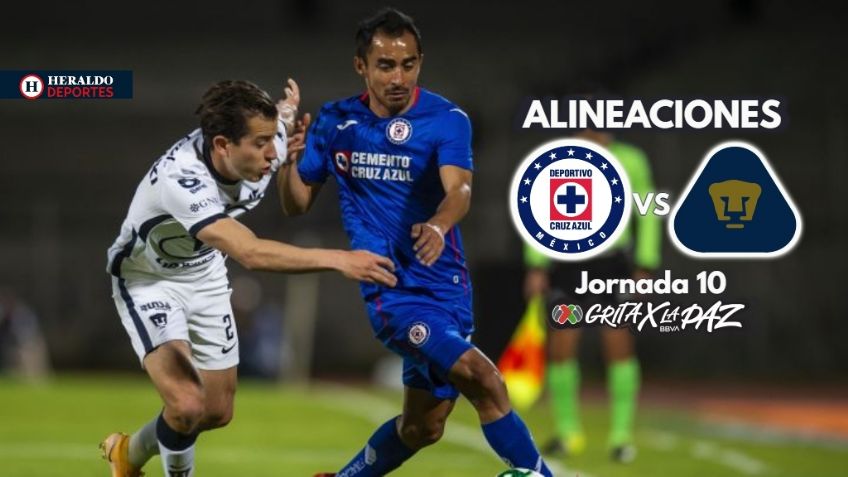 Cruz Azul vs Pumas: ALINEACIONES | Jornada 10 Liga MX