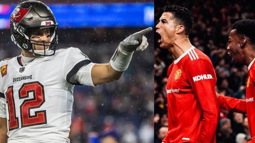 ¡Histórico! Cristiano Ronaldo y Tom Brady se encuentran en Old Trafford (FOTO)