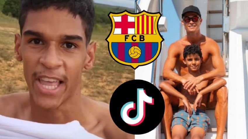 Hijo de Cristiano Ronaldo y Barcelona hacen famoso a TikToker. ¿Quién es?