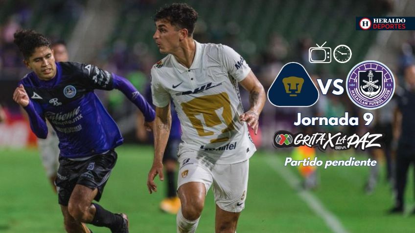 Qué canal transmite Pumas vs Mazatlán EN VIVO por TV: Partido pendiente Jornada 9