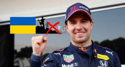 La foto con la que Checo Pérez se unió para protestar contra la guerra