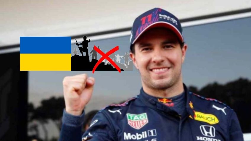 La foto con la que Checo Pérez se unió para protestar contra la guerra