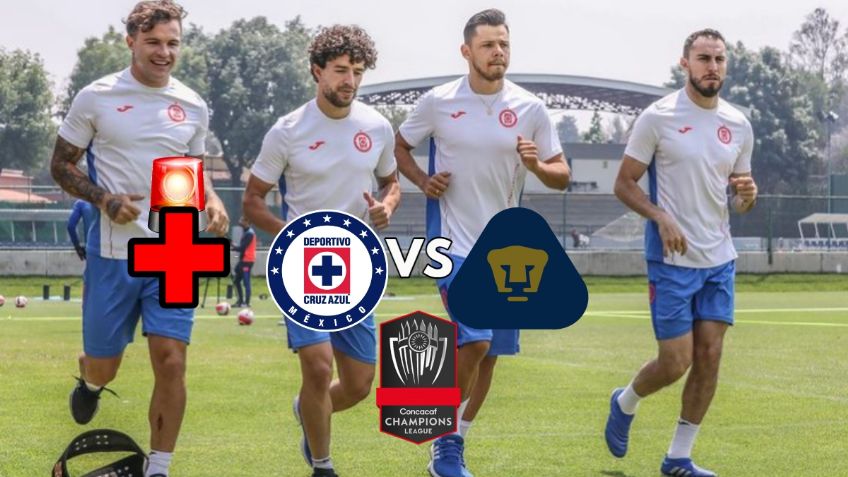 La alineación de Cruz Azul tras sufrir tres sensibles bajas ante Pumas