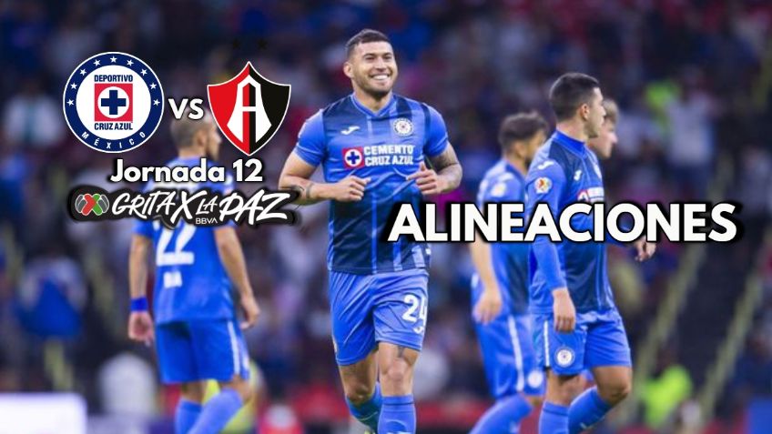 Cruz Azul vs Atlas | ALINEACIONES | Jornada 12 Liga MX