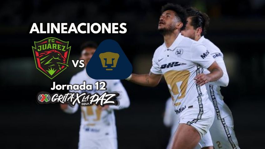 Juárez vs Pumas | ALINEACIONES | Jornada 12 Liga MX