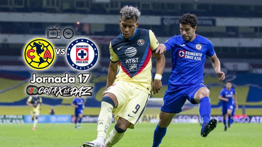 Qué canal transmite América vs Cruz Azul EN VIVO por TV: Jornada 17 Liga MX