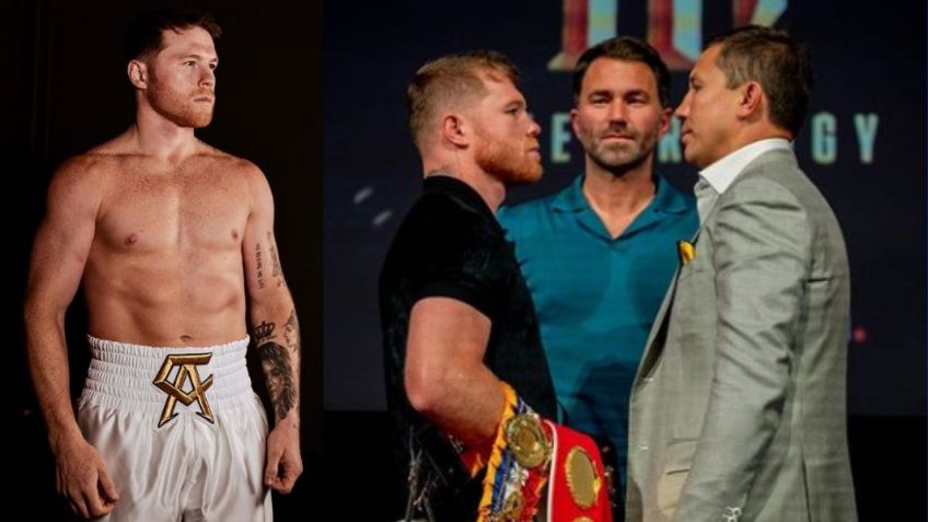 Canelo Álvarez y Golovkin tienen momento de tensión en Yankee Stadium (VIDEO)