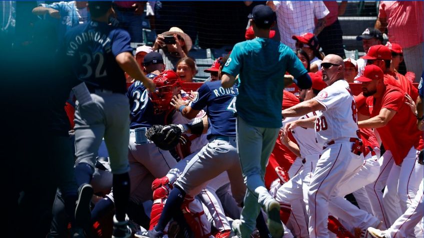 MLB: ¡Batalla campal! Así se fueron a los golpes Angels y Mariners (VIDEO VIRAL)