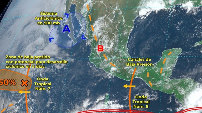 Onda Tropical 8: ¿a qué estados se desplaza en México el fin de semana?