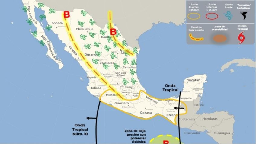 Onda Tropical 10: ¿Qué estados afectará esta semana del 11 al 14 de julio?