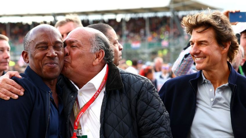 Padre de Checo Pérez explicó polémica foto besando al papá de Hamilton con Tom Cruise de fondo