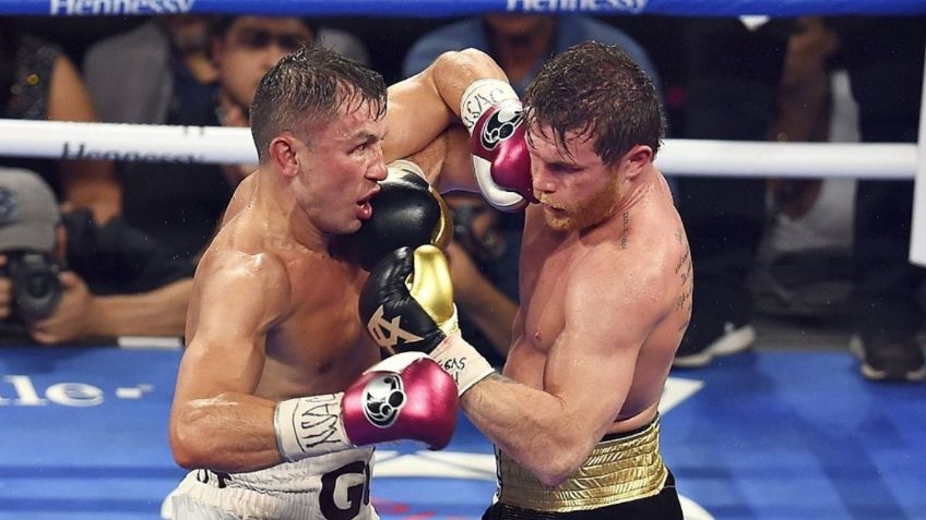 Golovkin conecta golpe a Canelo Álvarez en su cumpleaños 32