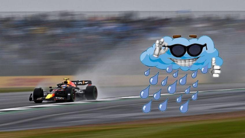 Los MEMES y la lluvia no perdonan a Checo Pérez en la Qualy del GP de Gran Bretaña