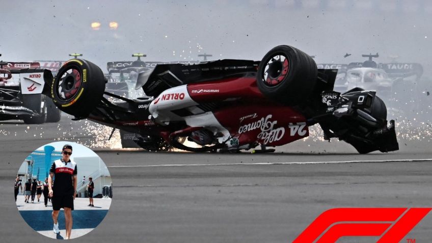 FOTO: Así quedó Guanyu Zhou tras el espectacular accidente que vivió en el GP de Gran Bretaña