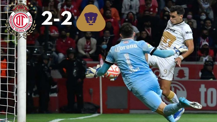 Liga MX: Toluca vino de atrás, pero Pumas le sacó el empate de último minuto | MEMES