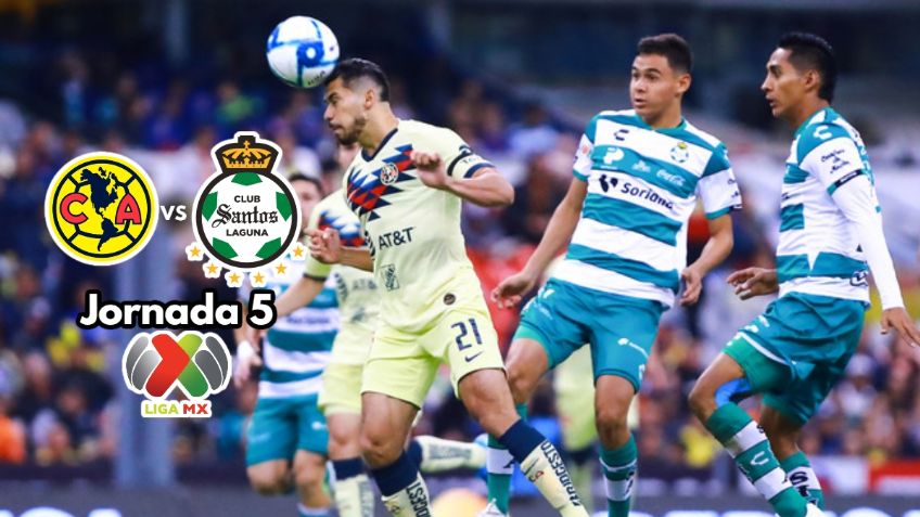 Qué canal transmite HOY América vs Santos EN VIVO por TV: Jornada 5 Liga MX (Pendiente)
