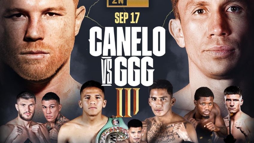 Esta es la cartelera completa antes de Canelo Álvarez vs Gennady Golovkin 3