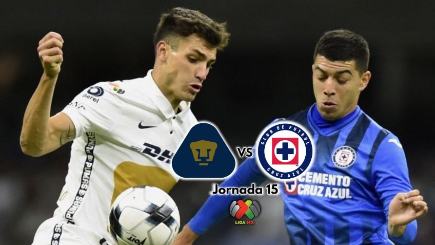 Qué canal transmite HOY Pumas vs Cruz Azul EN VIVO por TV: Jornada 15 Liga MX