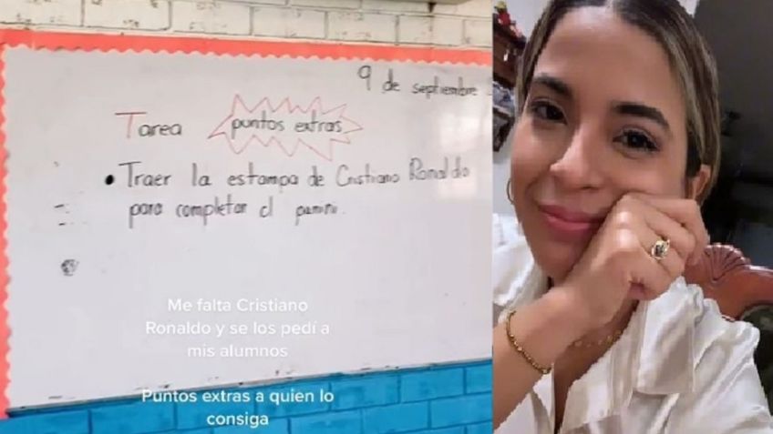 VIDEO VIRAL: Maestra pide a sus alumnos estampa de Cristiano Ronaldo para su álbum