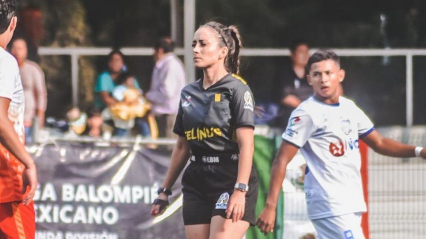 Árbitra Valeria Andrade reaparece en el futbol tras castigo de la Liga MX