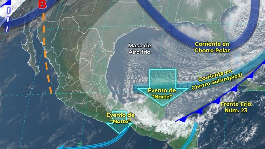 Frente Frío 24: ¿Cuándo llega a México y qué estados tendrán LLUVIAS?