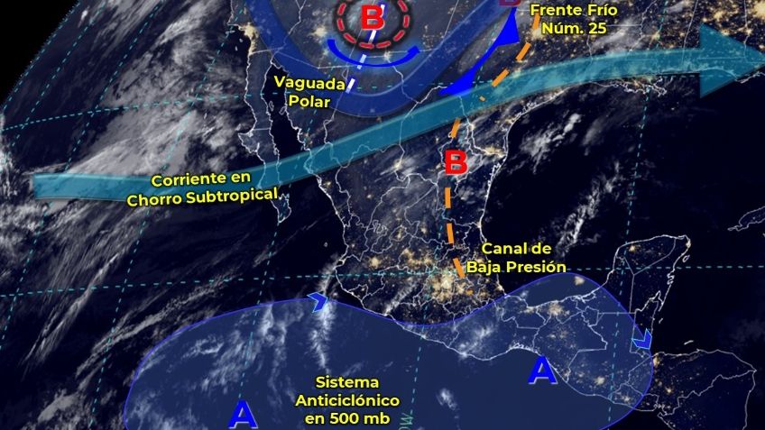 Frente Frío 25: ¿En qué estados lloverá y se registrarán temperaturas de -10 grados?