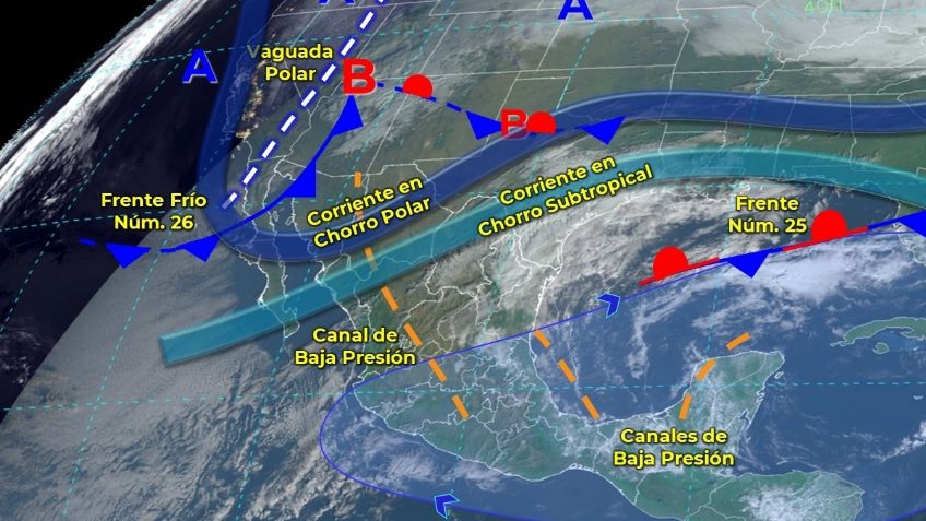 Frente frío 26: ¿Dónde habrá lluvias este 21 y 22 de enero?