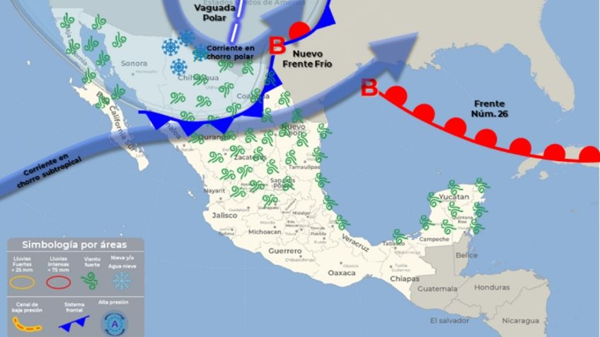Frente Frío 27: ¿Cuándo llegará a México y qué estados tendrían NIEVE por el fenómeno?