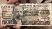 Este es el billlete de 500 pesos con la imagen de Madero que se vende en 10 mil pesos