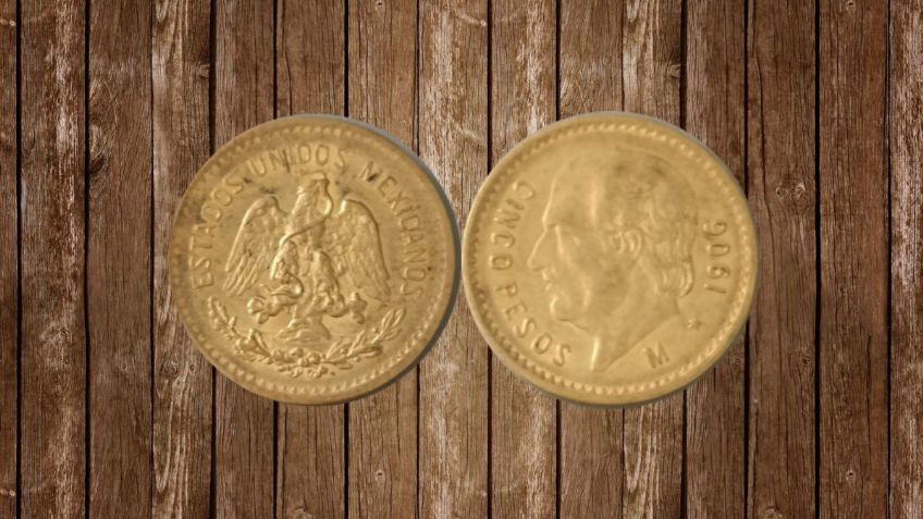 Rara moneda de ORO de 5 pesos se vende en internet por 250 mil pesos | Características