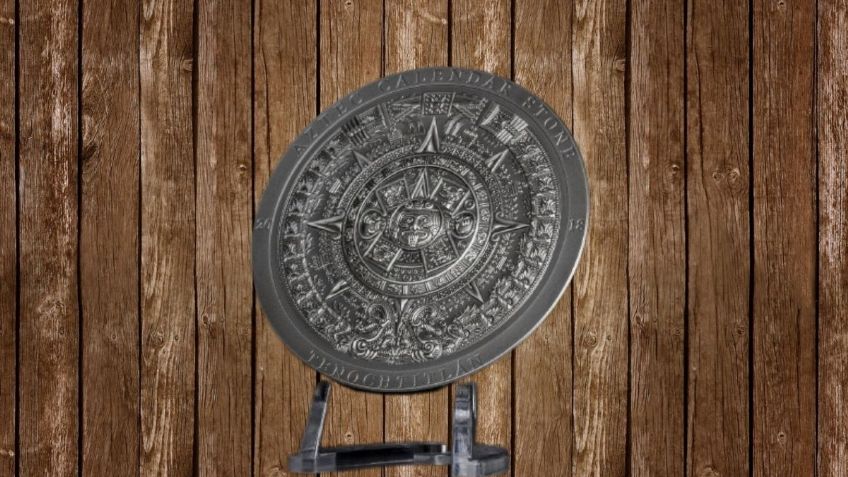 Moneda de PLATA certificada con el Calendario Azteca se vende por casi 20 mil pesos | FOTOS